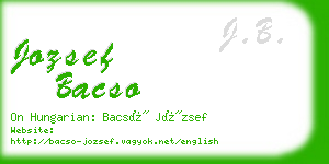 jozsef bacso business card
